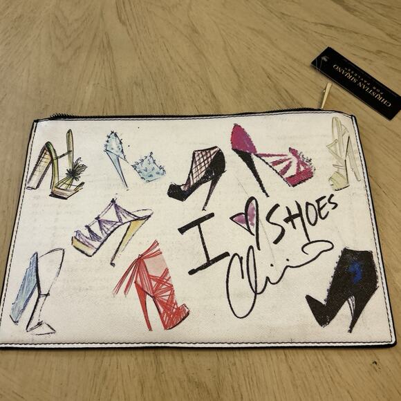 Y2K Christian Siriano Purse Makeup Bag Payless I Love Shoes Clutch 80s 90s Style - Picture 8 of 8